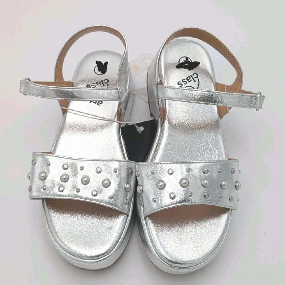 Girls Liana Pearl Studded Platform Sandals - art class™ Silver